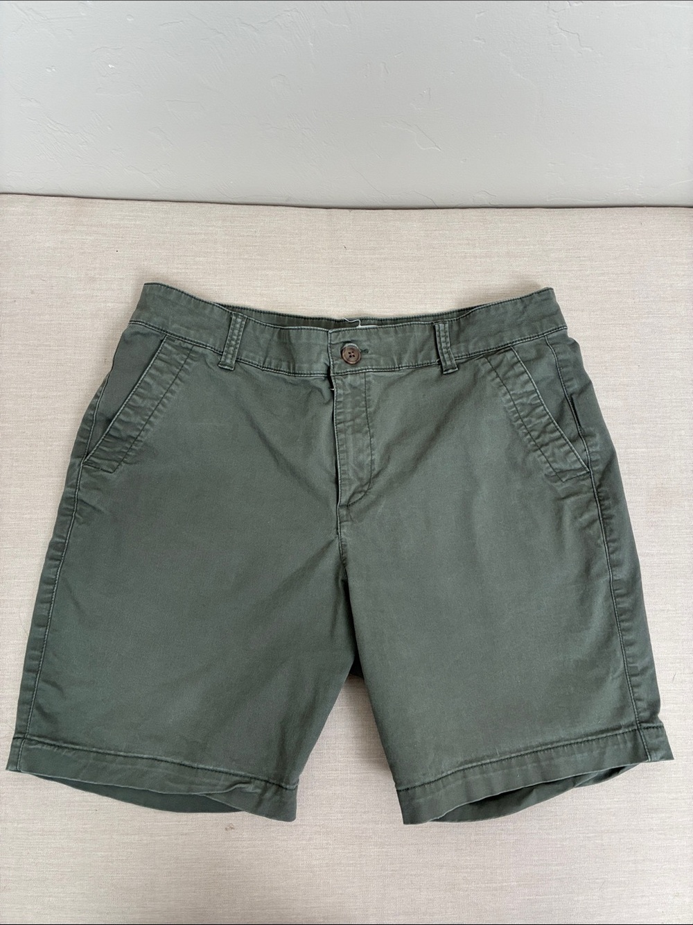 Women's Olive Green Casual Cotton Shorts